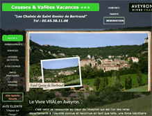 Tablet Screenshot of causse-vacances.com
